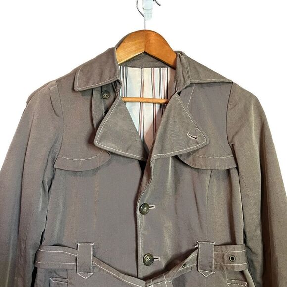 Now light brown belted coat. Size medium - Picture 2 of 9
